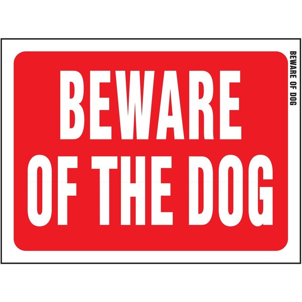 Hy-Ko Beware Of Dog Sign 8.5" x 12", 10PK A20601
